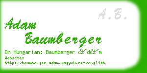 adam baumberger business card